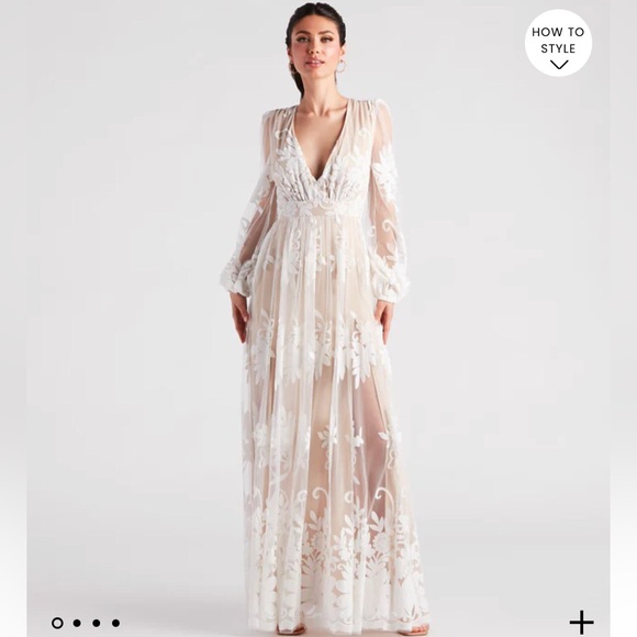 a line deep v wedding dress A-Line V-Neck Crisscross Back Sweep Train WD273 Custom Size / White Women Summer 2000s Aesthetic Prom Dresses online My Actual Bust is:64